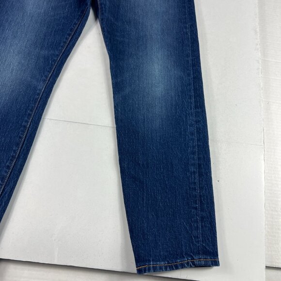 Levi's Jean Women 28x27* Big E Wedgie Skinny Crop Dark Blue Stretch Denim Tag 27 - Picture 3 of 16